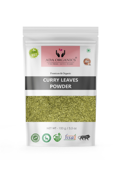 Curry Leaves Powder | Benefits & Uses | ADA Organics Curry Leaves Powder | 100% Pure, Natural & Organic | https://adaorganics.store/