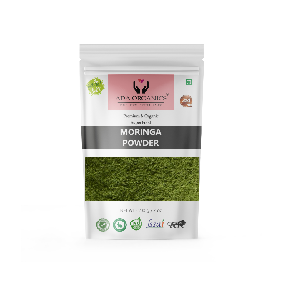 ADA Organics 100% Pure & Organic Moringa Powder | 100% Pure Moringa | Best Moringa Powder | Herbal Moringa Powder | Ayurvedic Moringa Powder | Buy Moringa Powder Online | Free Delivery 