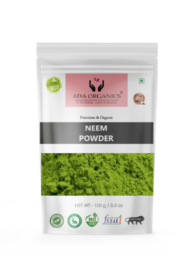 Neem Powder | 100% Pure & Organic | ADA Organics Neem Powder | Acne Treatment | Skin Detox | Anti-Dandruff | Lice Treatment | Natural Conditioner | Prevents Hair Loss