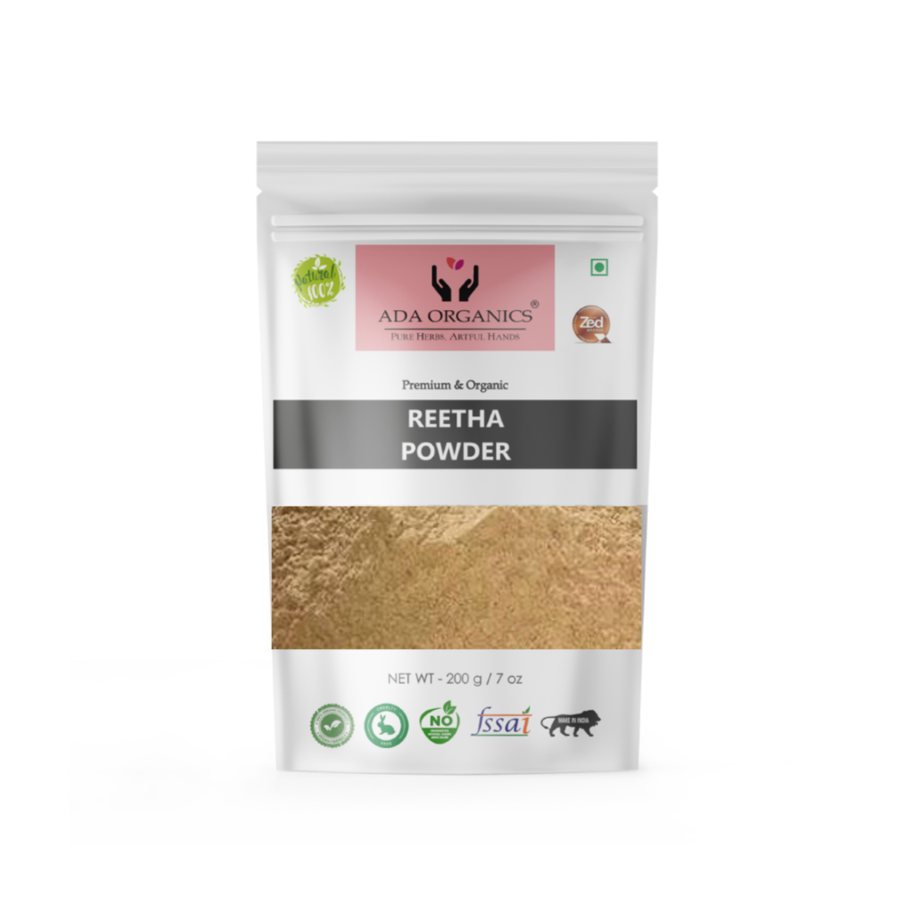 ADA Organics Reetha Powder | 100% Pure, Natural & Organic | Reetha/ soapnut or sapindus mukorossi powder | Best Reetha Soapnut Powder | https://adaorganics.store/