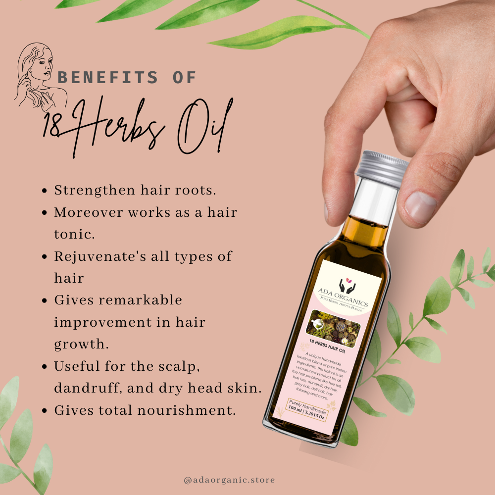Ada Organic 18 Herbs Hair Oil